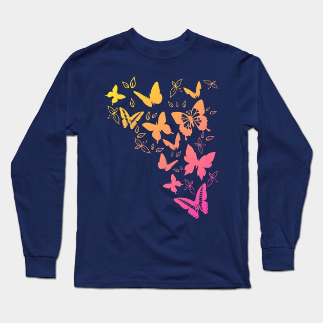 butterflies Long Sleeve T-Shirt by Bianka